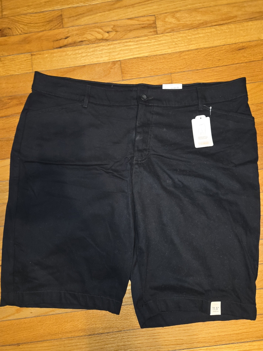 St. John's Bay Black Mid-Rise Stretch Bermuda Shorts
